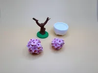 All pieces on separate plates by color