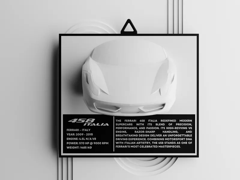 Ferrari 458 Italia Car Wall Art
