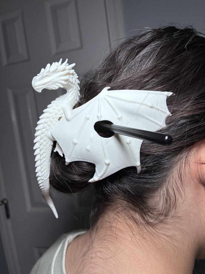 Ancient Drake or Dragon Hairpin or Cloak Fastener view 2
