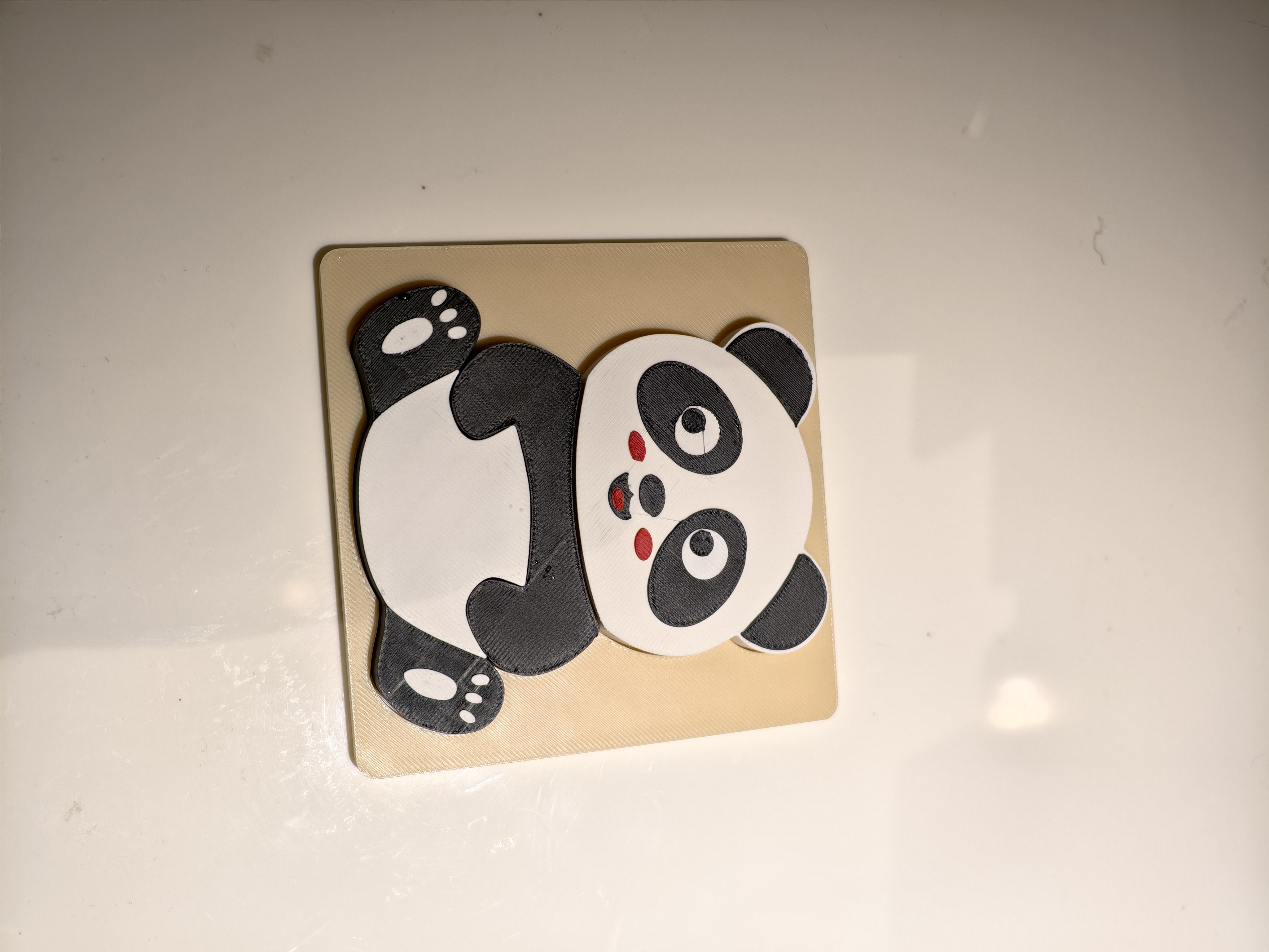 Miniatura 5 do modelo 3D 4合1儿童蒙氏早教动物拼图｜老虎、柴犬、大象、熊猫启蒙拼板