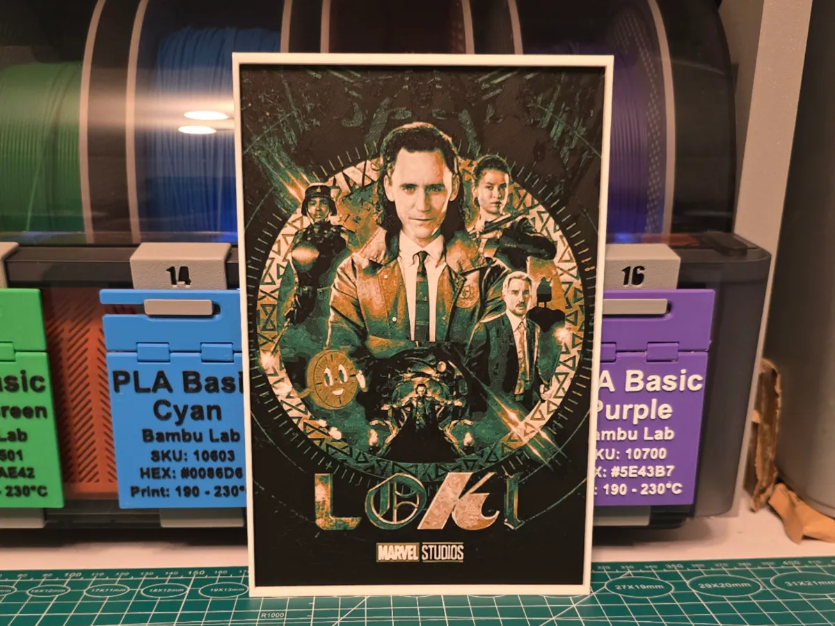 Loki Series Poster - Hueforge Art - Free 3D Print Model - MakerWorld