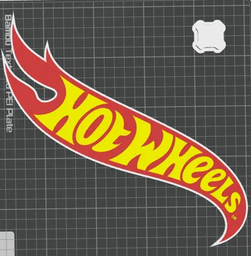 Letrero o emblema decorativo: Logo Hotwheels — vista de referencia 4