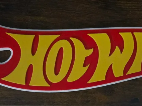Letrero o emblema decorativo: Logo Hotwheels — referencia de MakerWorld