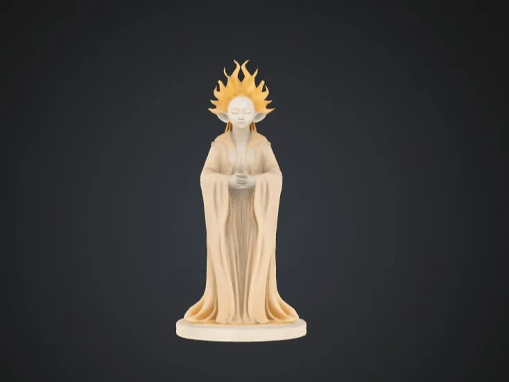 Solara, The Flamebound Seer - 3d figure