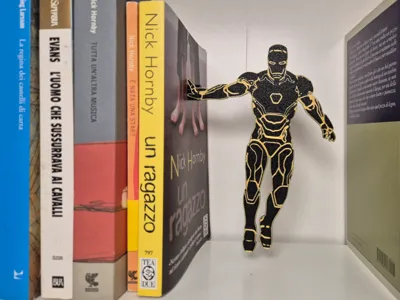 Magnetic “Flying” Iron Man Bookend