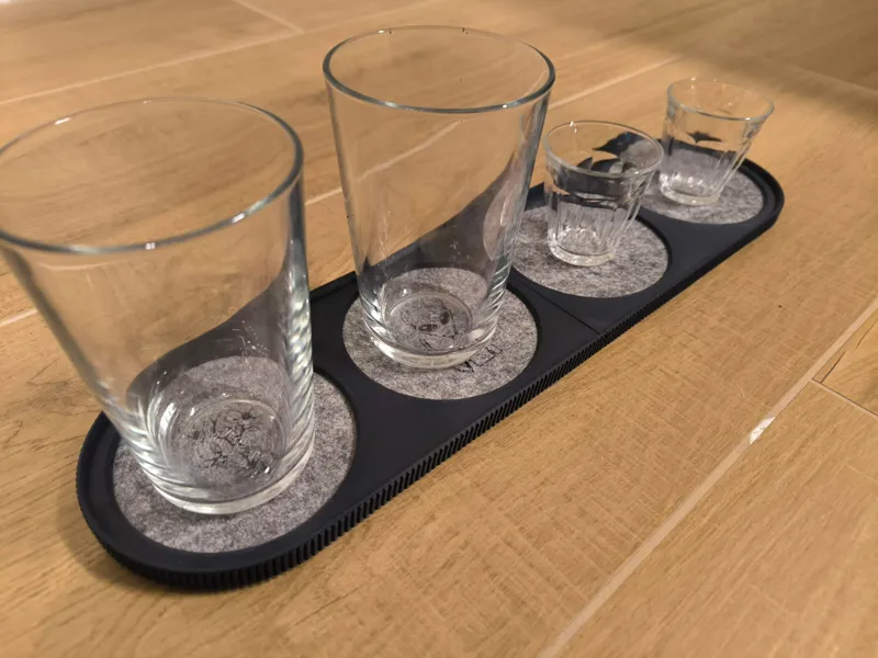 Modular Cup & Glass Parking with felt inserts