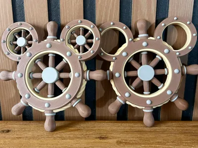 Pirate Mickey Ship Wheel Magnet