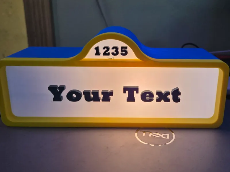 Light up Street Sign with swappable face plates