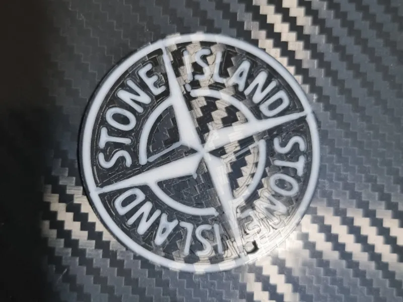 stone island keyring, black and white edtion