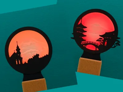 Modular Layer Light: Ring lamp with interchangeable motif