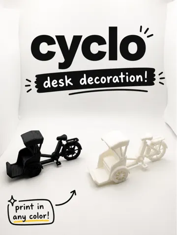 Accesorio para impresora 3D: Customizable Cyclo Desk Decoration — vista de referencia 2