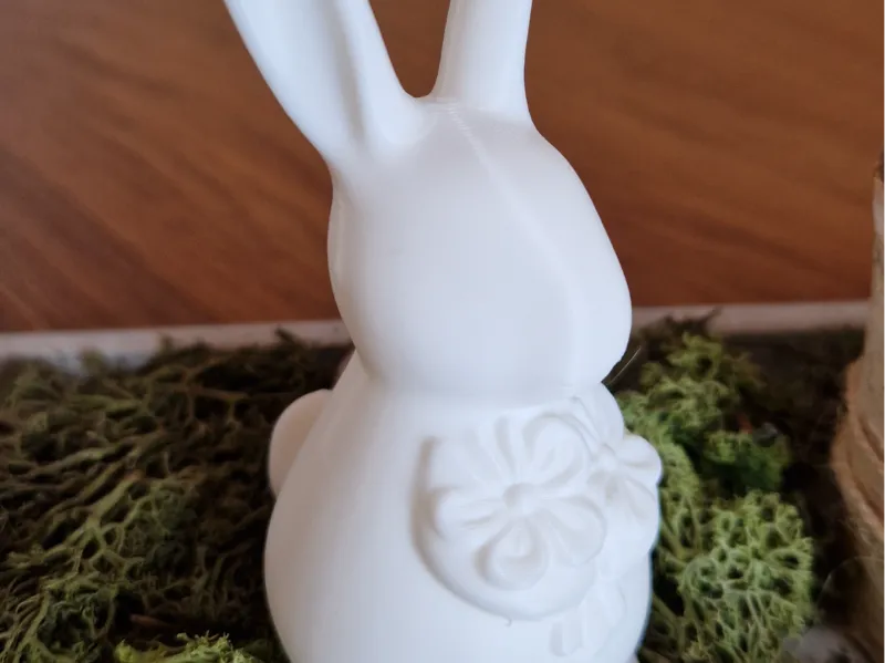 Hase mit Blumenstrauß Ostern Deko