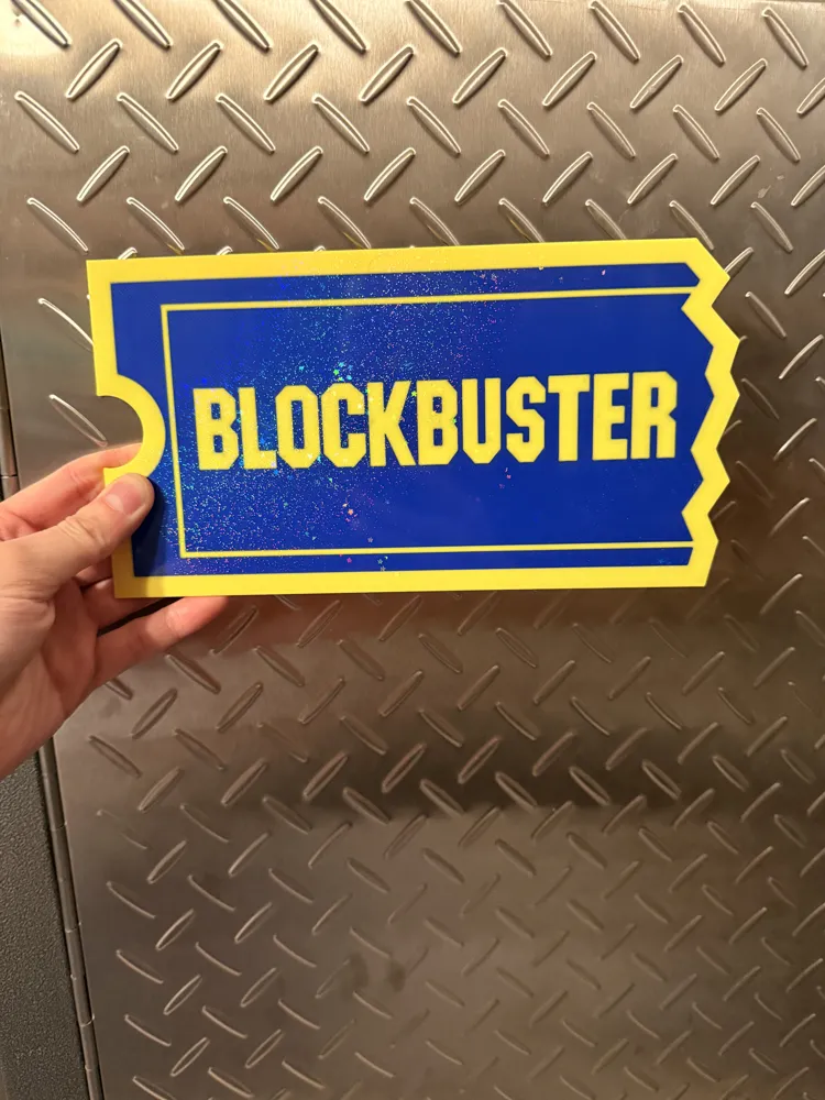 BlockBuster Wall Sign - Free 3D Print Model - MakerWorld