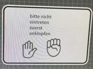 bitte nicht eintreten
