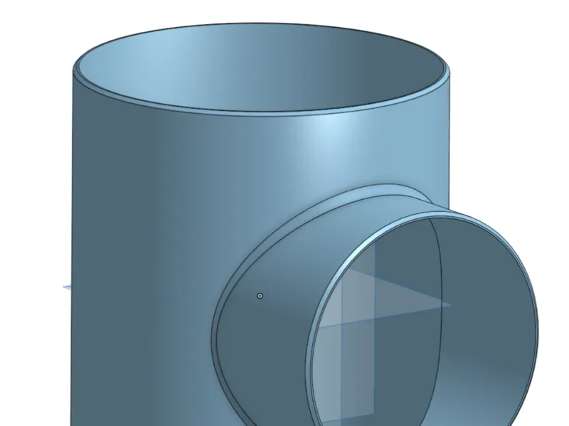200mm to 152mm T Adapter for Flex Pipe