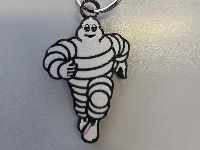 Michelin Man Keychain  Bibendum 3D Keyring