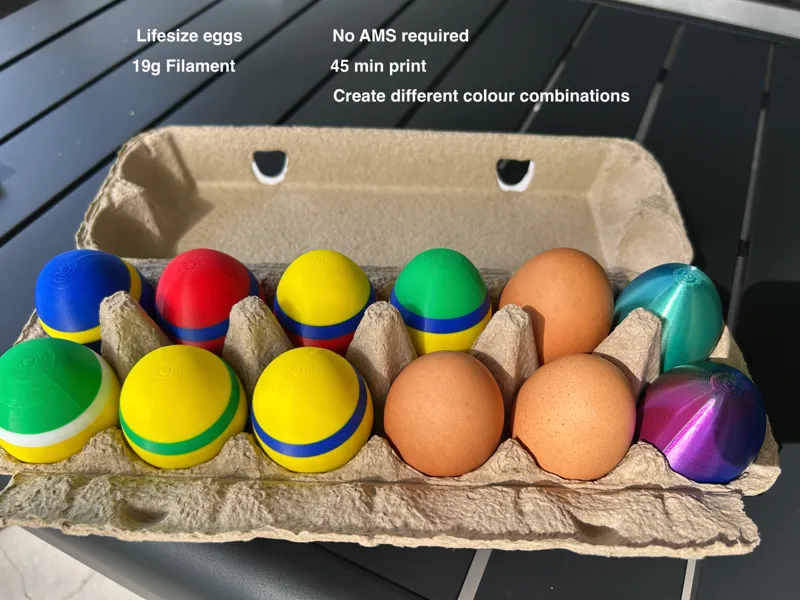 Easter eggs life-size