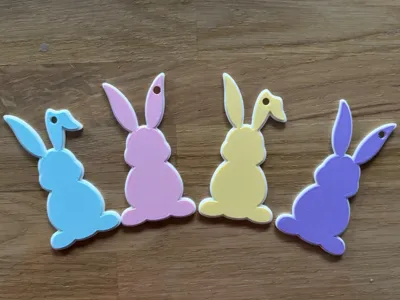 Easter bunny keychain
