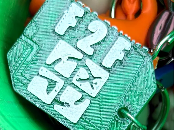 F2F Keychain for Geocaching - Printed Cache