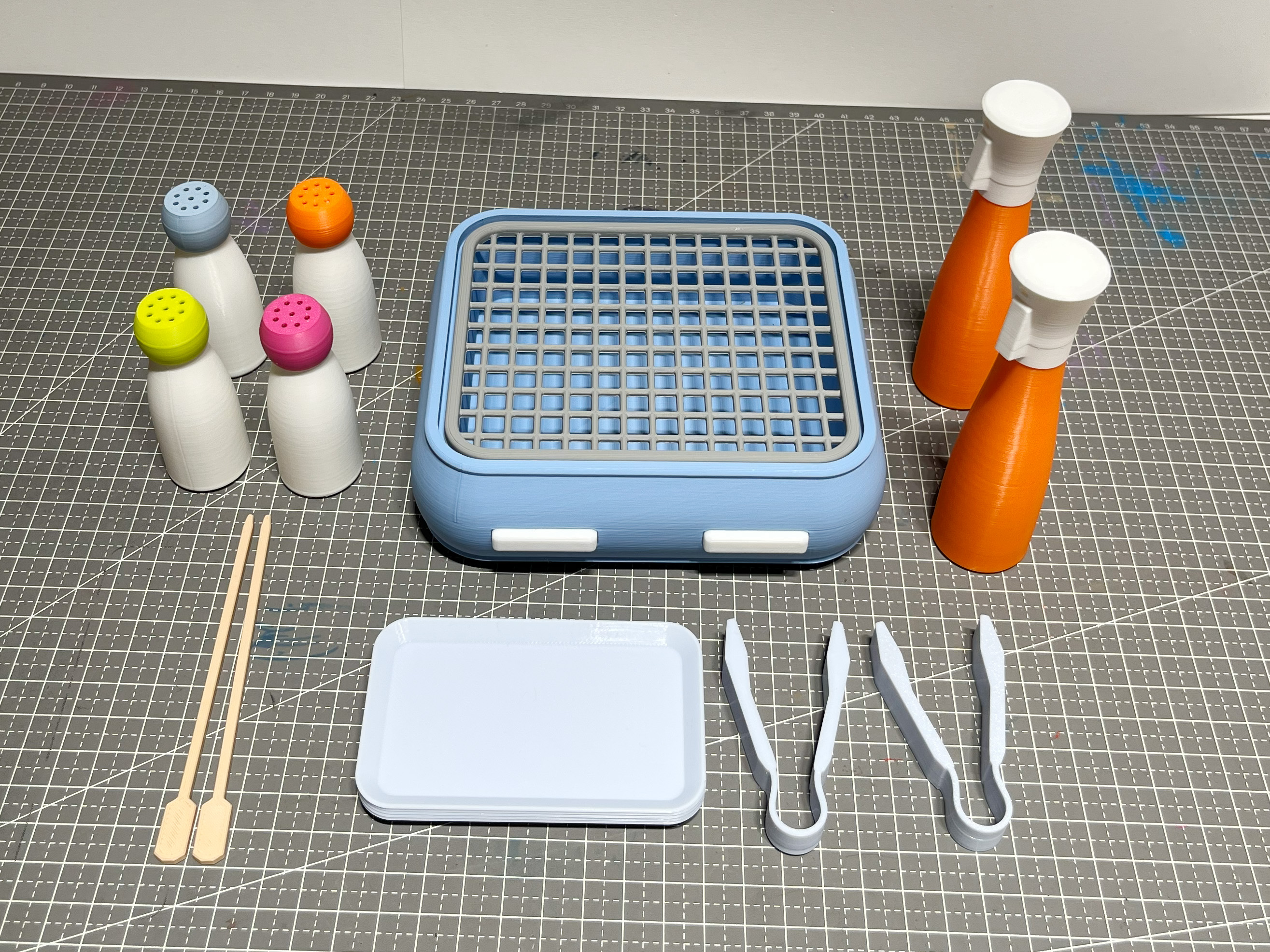 Miniatura 3 do modelo 3D 熊猫嘟嘟烧烤车 熊猫背包 过家家烧烤 （分色拼装）