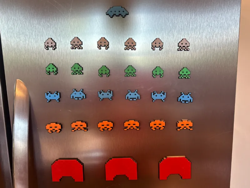 Space Invaders Refrigerator magnets