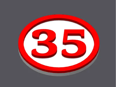 35 Birthday Cart Coin, 35er Einkaufswagenchip