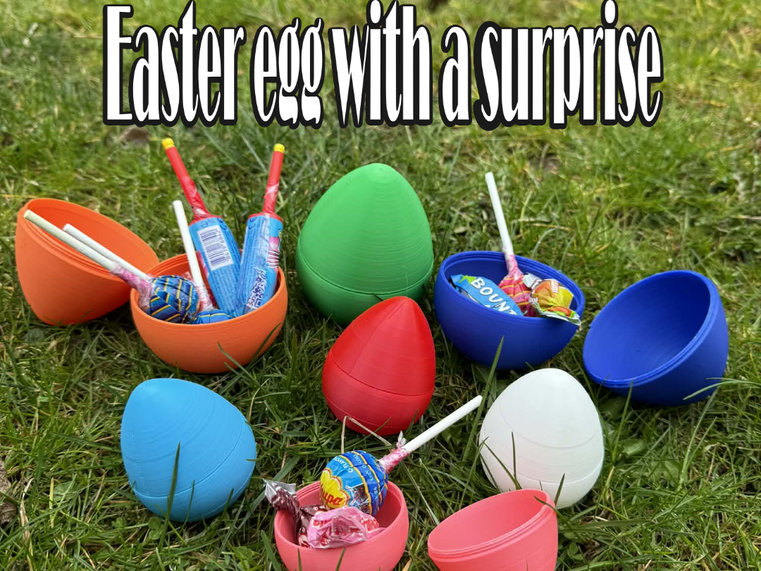 Easter egg with a surprise, screw-on