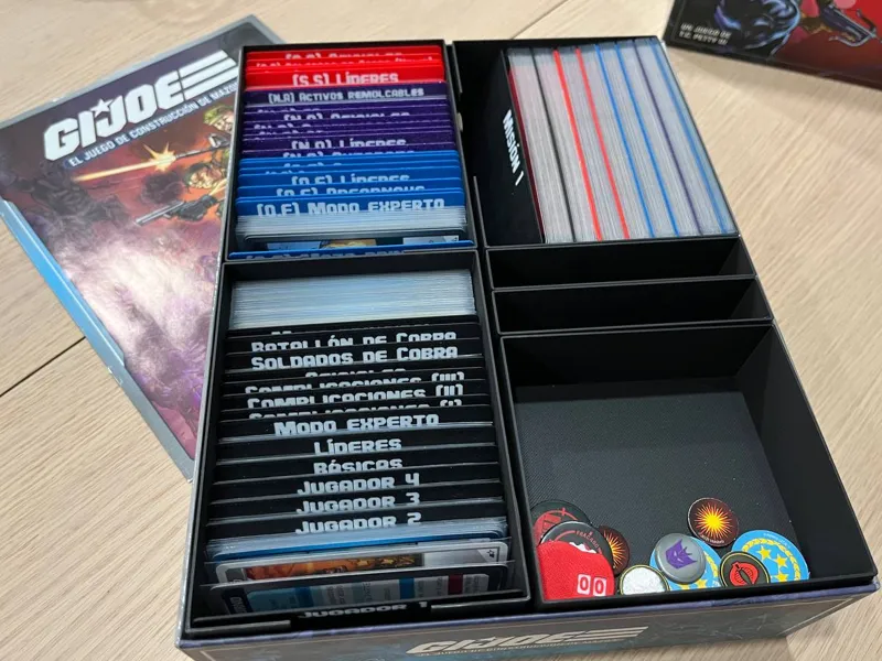G.I. JOE Deck-Building Game insert w/ expansions