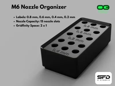 Gridfinity Nozzle Storage