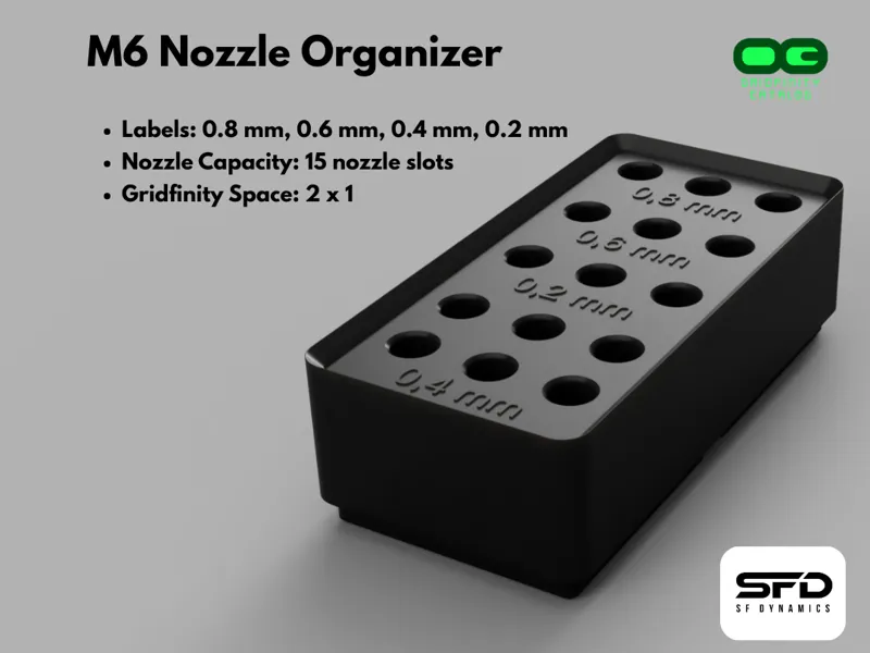 Gridfinity Nozzle Storage