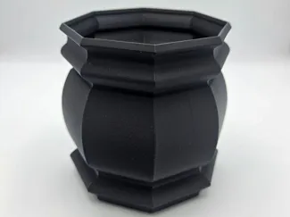 Octagon Vase & Tray Achteckige Vase