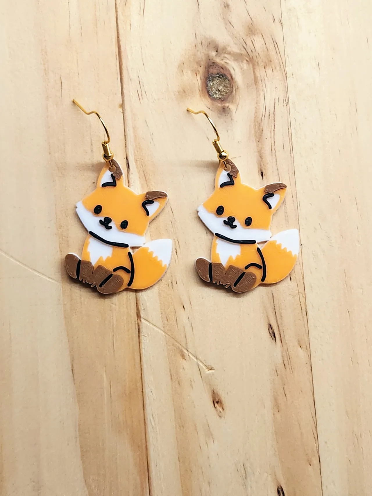 Kawaii Fox Earrings view 2