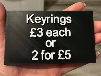 Keyring / keychain sale sign price