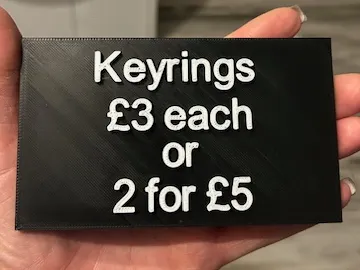 Keyring / keychain sale sign price