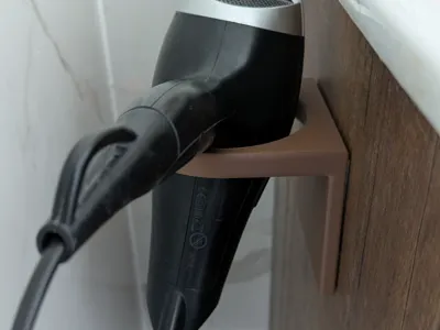 Hair Dryer Holder (Adhesive Mount, Ø 100 mm)