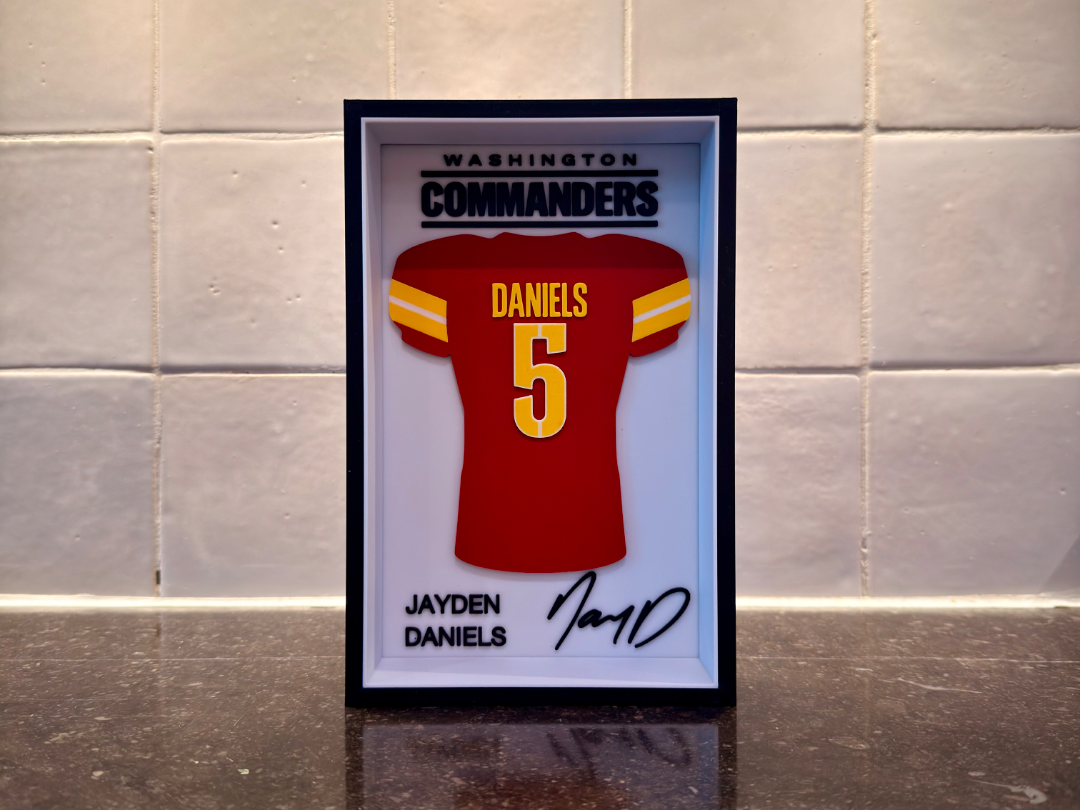 Jayden Daniels- Washington Commanders Jersey Frame 3D model