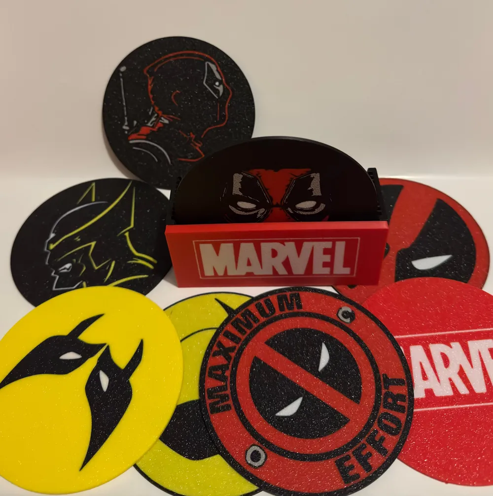 Deadpool Coaster 100mm - Free 3D Print Model - MakerWorld