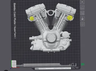 Harley Davidson Twin Cam Engine Display