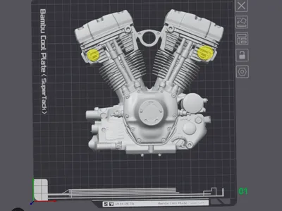 Harley Davidson Twin Cam Engine Display