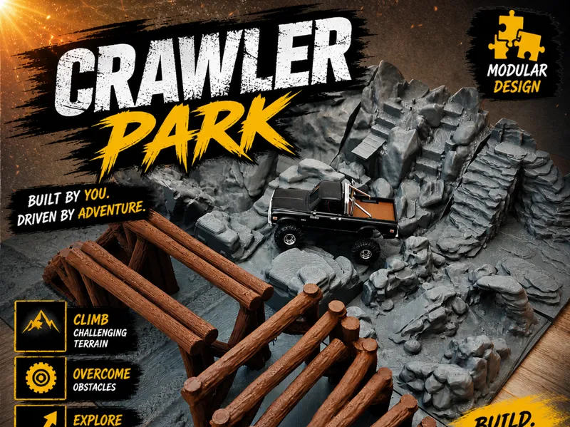 RC Crawler Park Parkour Felsen Axial SCX30 Puzzele