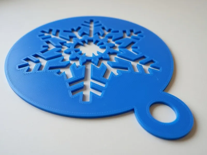 Snowflake coffee stencil