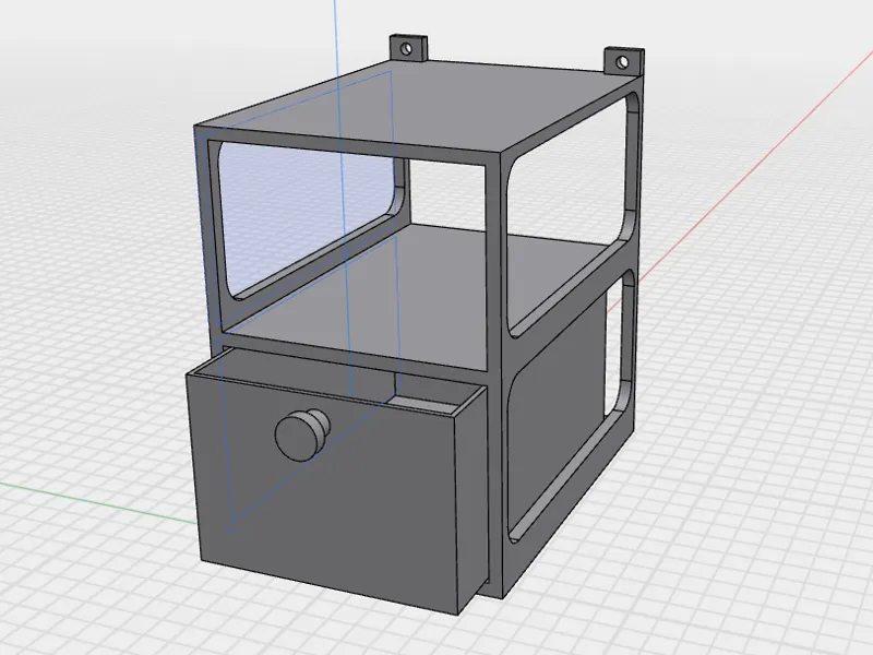 Shelf with drawer