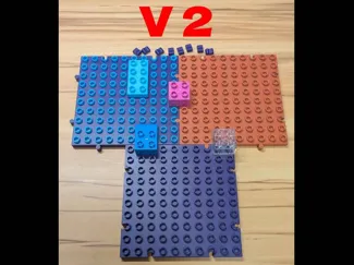 LEGOs Duplo kompatibel 10x10 Platte mit Verbinder