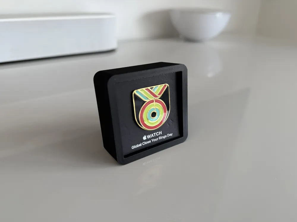 Apple Watch Close Your Rings Day Pin Display by Bas van der ...