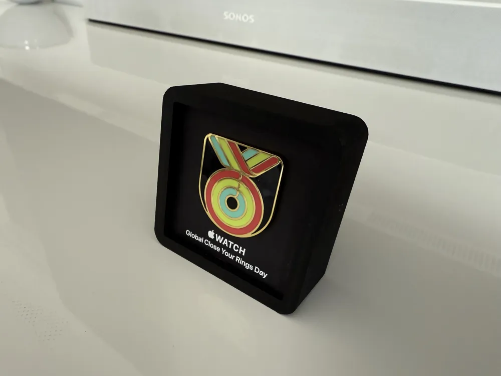 Apple Watch Close Your Rings Day Pin Display by Bas van der ...