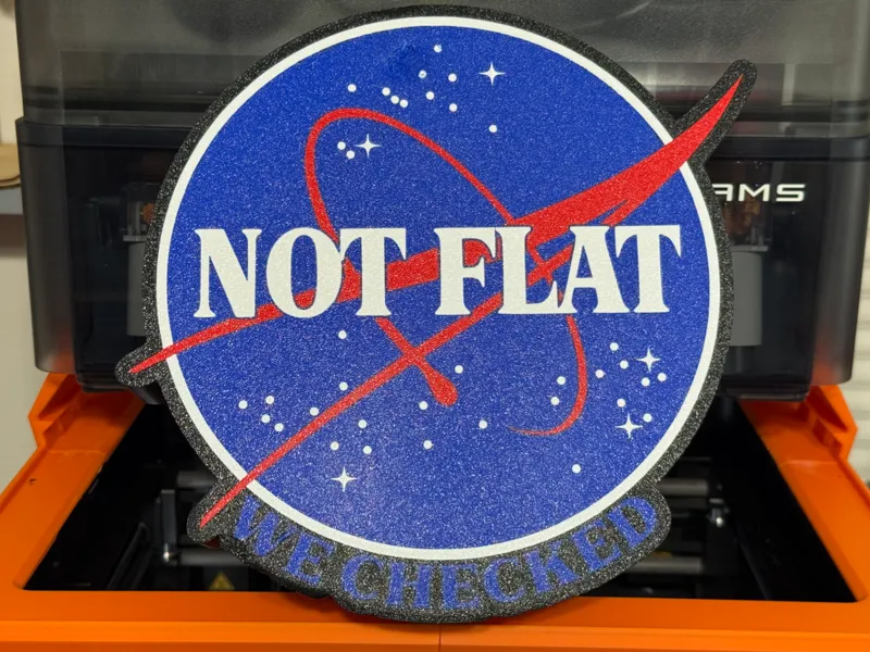 NASA Meatball - Light Box "Not Flat, We Checked" 