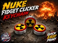 Large Nuke Fidget Clicker Keychain