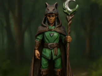 Druido della luna Elfo dei boschi d&d miniatura