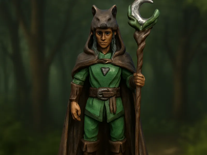 Druido della luna Elfo dei boschi d&d miniatura