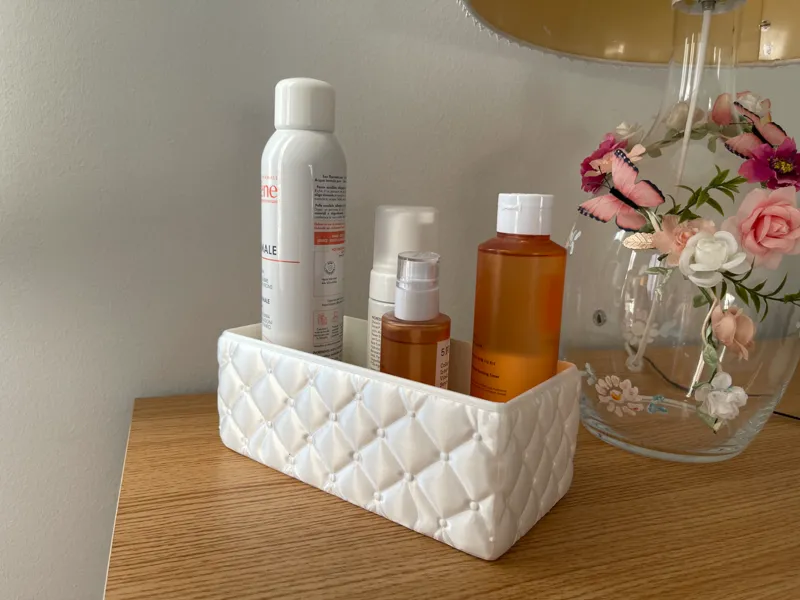Soft Quilted Organizer Box  Cushion-Style Storage 